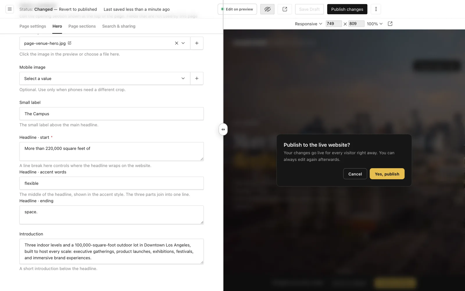 One last check before it goes live
