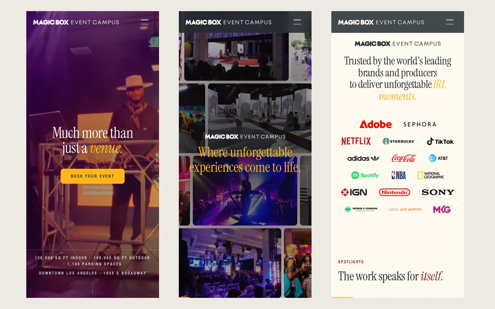 After, The homepage on a phone, at the top and two scrolls down. Before is June 2026