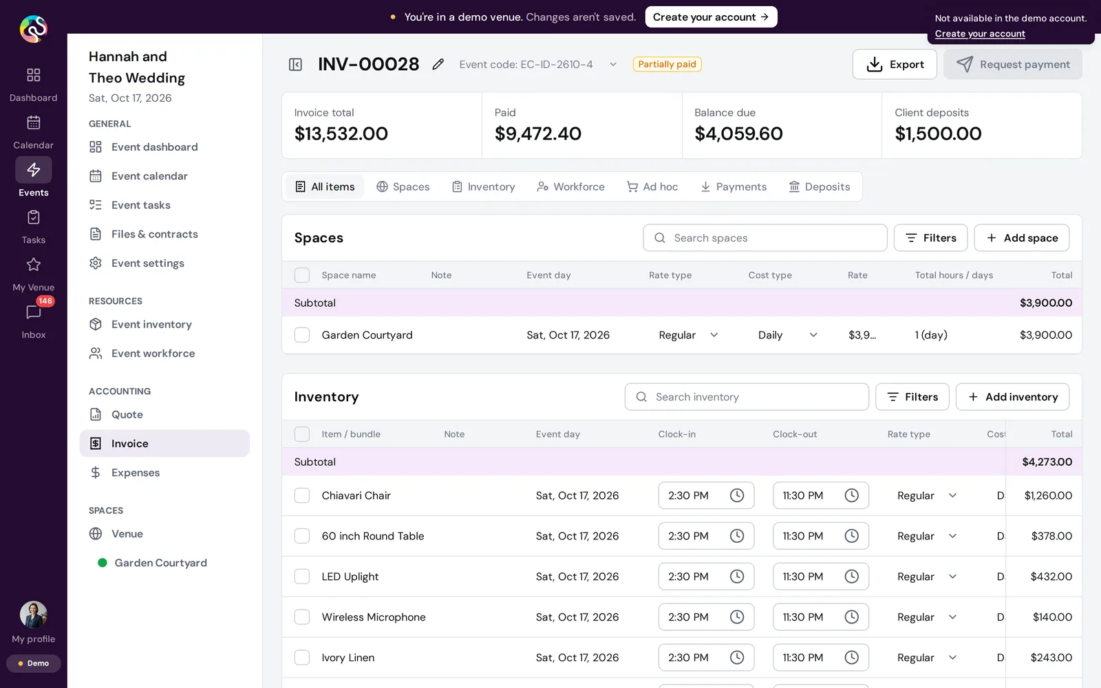 Account only actions point to sign up