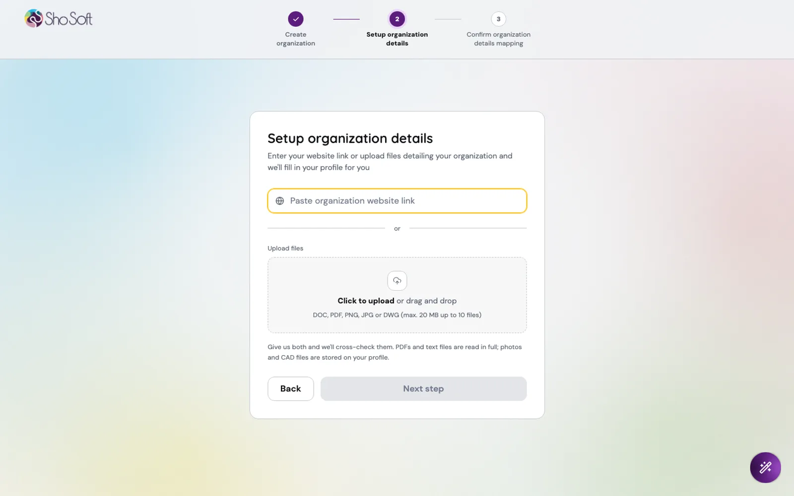 Paste a link or drop files