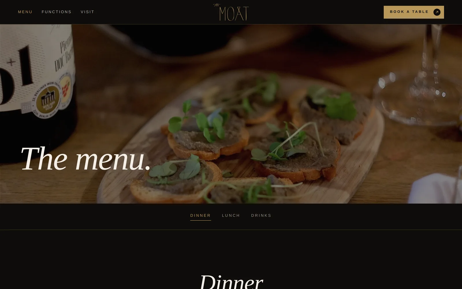 Concept, Menu, today the menus open as separate files, the concept puts every dish on the page
